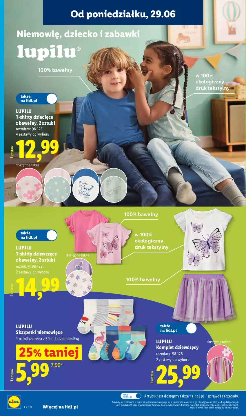 Gazetka promocyjna Lidl - Katalog ważny od 29.06 - ważna 29.06 do 04.07.2026 - strona 16 - produkty: Dzieci, Karp, Skarpetki, T-shirt