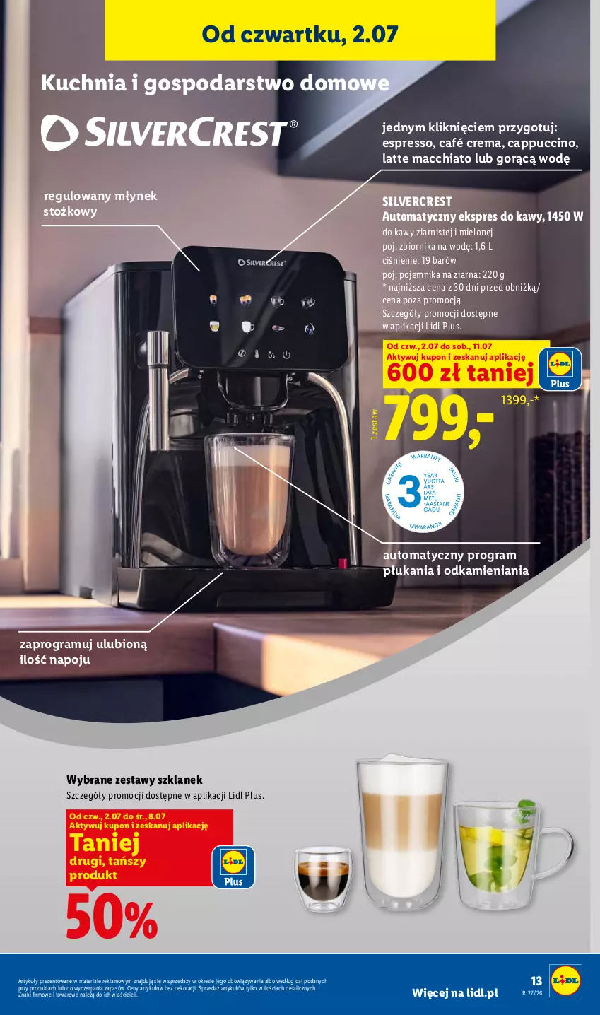 Gazetka promocyjna Lidl - Katalog ważny od 29.06 - ważna 29.06 do 04.07.2026 - strona 19 - produkty: Cappuccino, Chia, Gra, Kuchnia, Młynek, Pojemnik, Silvercrest