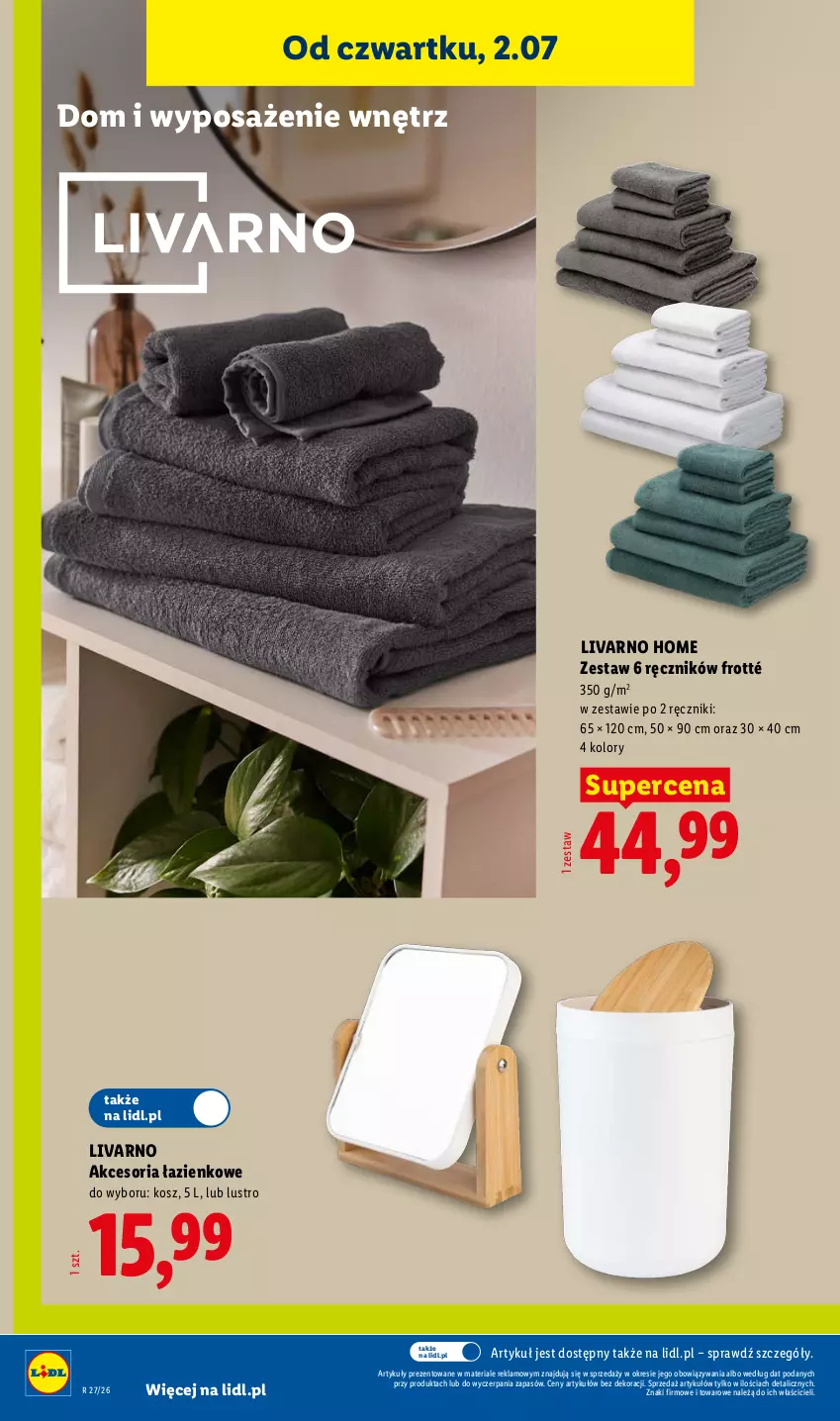 Gazetka promocyjna Lidl - Katalog ważny od 29.06 - ważna 29.06 do 04.07.2026 - strona 28 - produkty: Ivar, Kosz, Lustro, Ręcznik