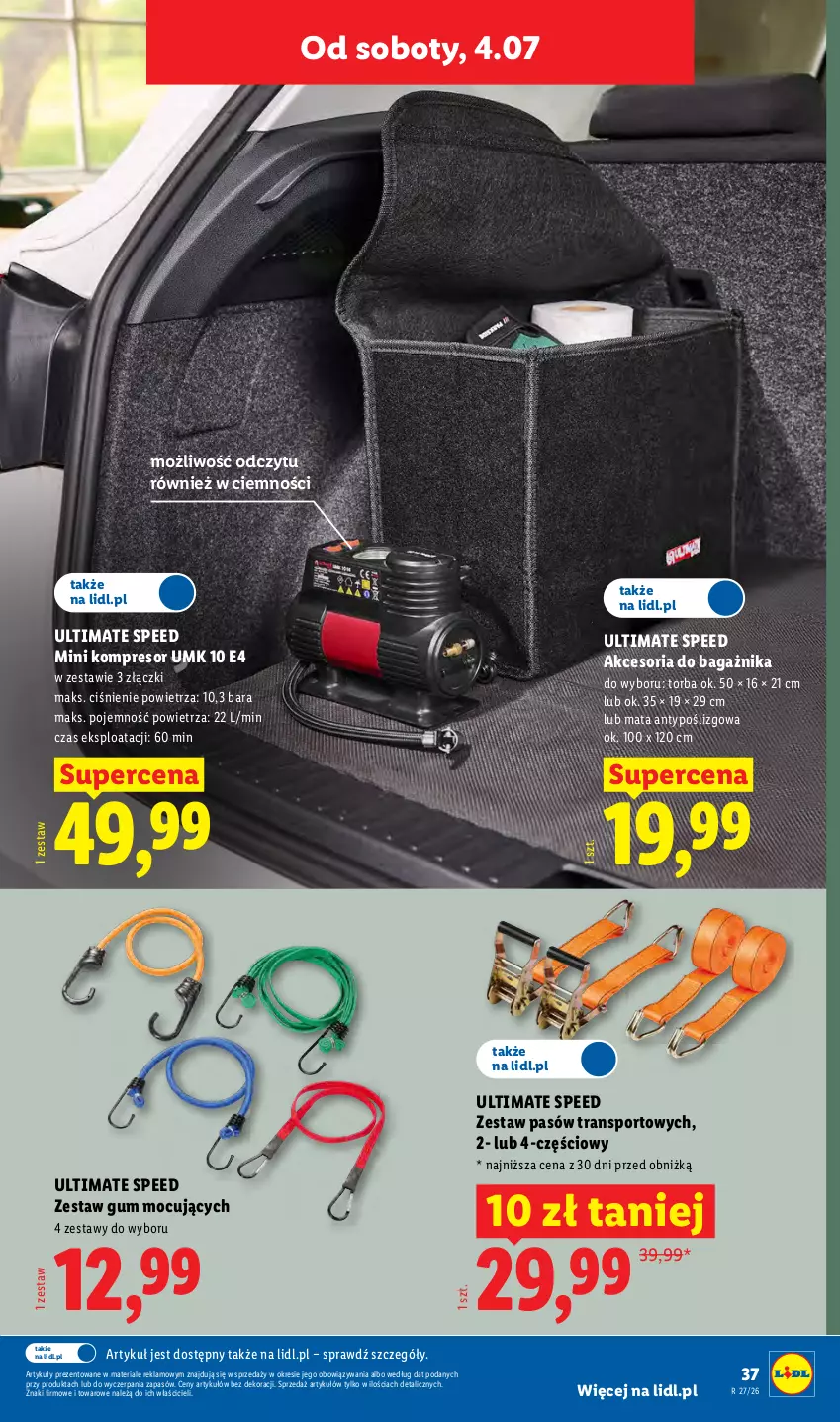 Gazetka promocyjna Lidl - Katalog ważny od 29.06 - ważna 29.06 do 04.07.2026 - strona 47 - produkty: Kompresor, O Bag, Por, Sport, Torba, Tran