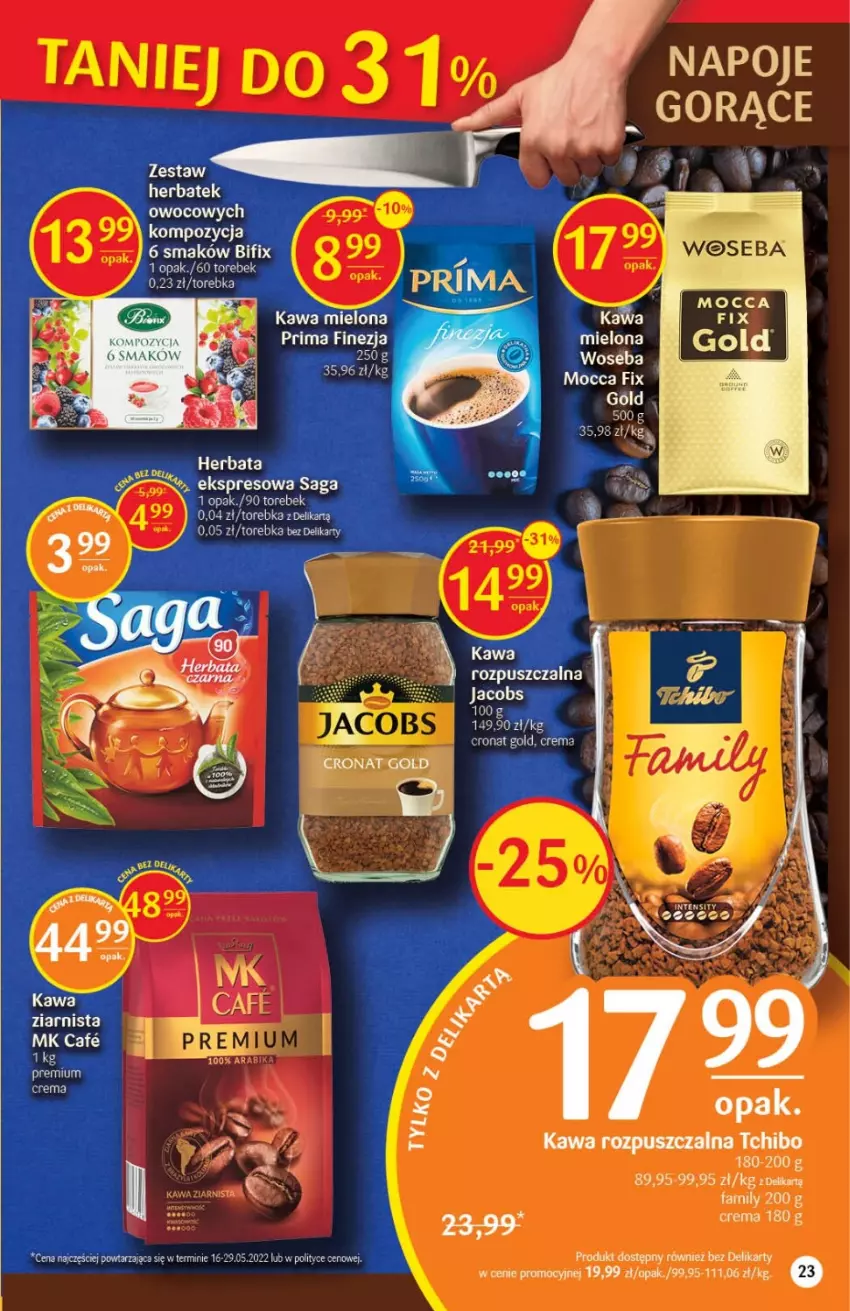 Gazetka promocyjna Delikatesy Centrum - Gazetka DC27 - ważna 14.07 do 20.07.2022 - strona 23 - produkty: Fa, Herbata, Napoje, Prima, Saga, Torebka