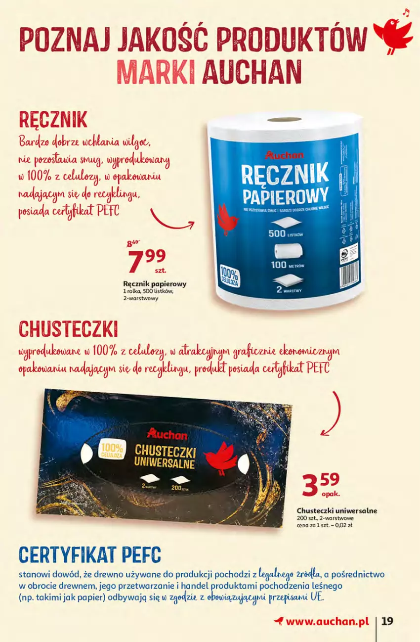 Gazetka promocyjna Auchan - przeNISKIE CENY z Maxi Pakami Hipermarkety - ważna 20.01 do 26.01.2022 - strona 19 - produkty: Chusteczki, Gra, Papier, Ręcznik