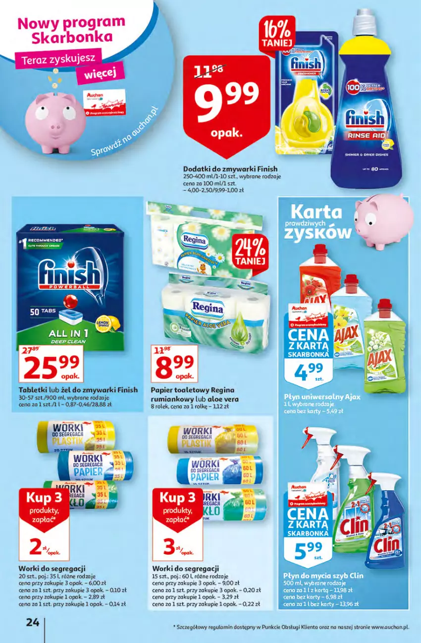 Gazetka promocyjna Auchan - przeNISKIE CENY z Maxi Pakami Hipermarkety - ważna 20.01 do 26.01.2022 - strona 24 - produkty: Aloe vera, Finish, Gin, Gra, Papier, Papier toaletowy, Rum, Tablet, Zmywarki