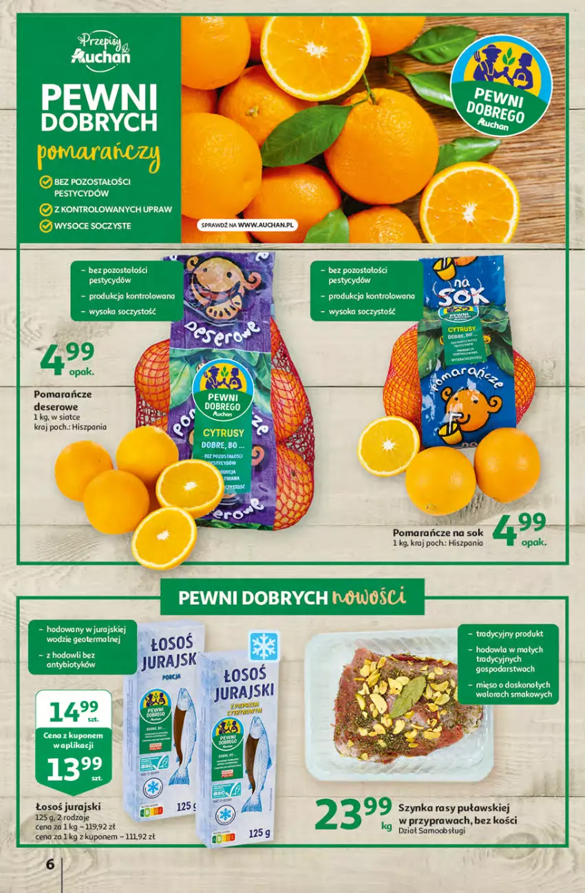 Gazetka promocyjna Auchan - przeNISKIE CENY z Maxi Pakami Hipermarkety - ważna 20.01 do 26.01.2022 - strona 6 - produkty: Pomarańcze, Sok