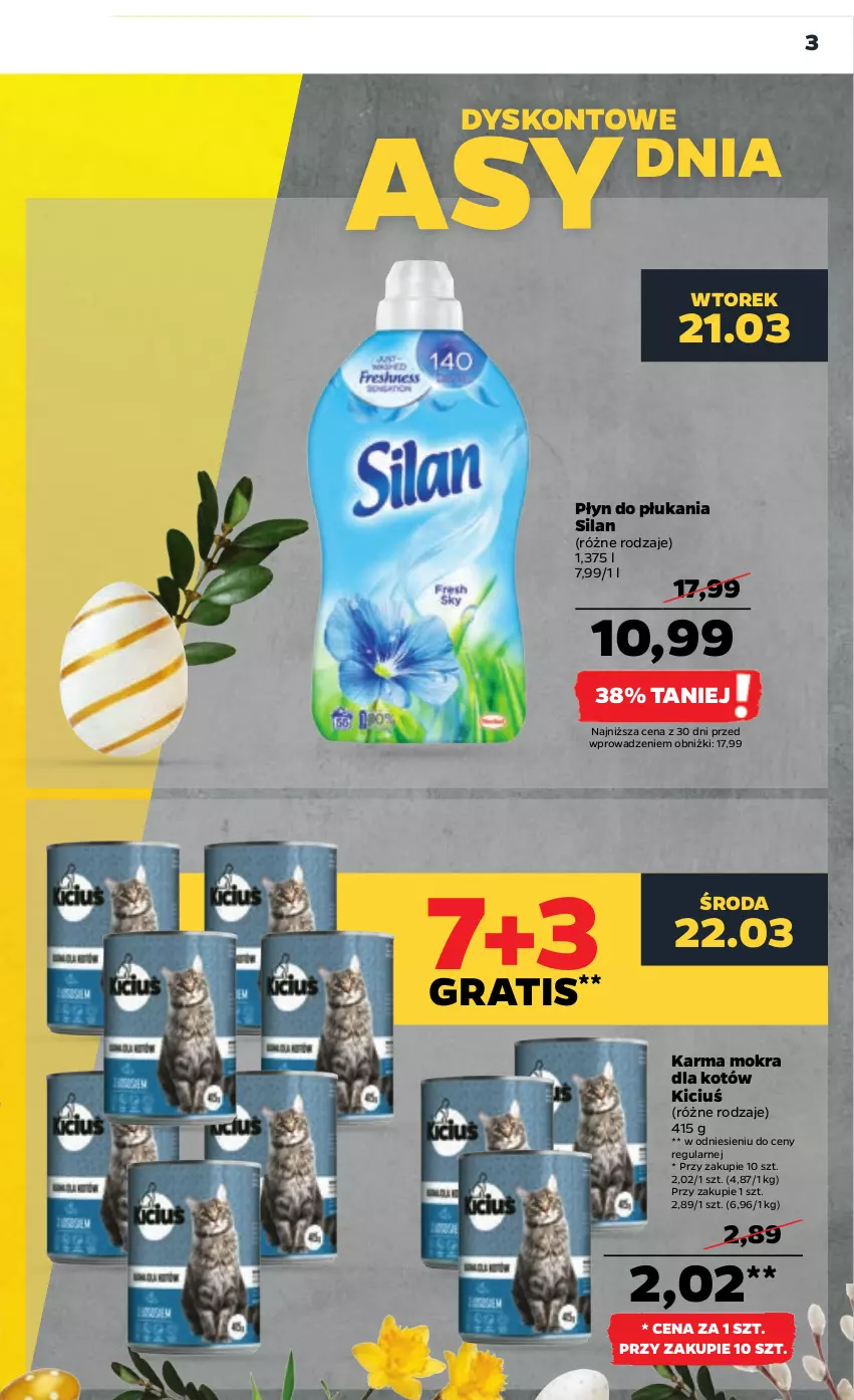 Gazetka promocyjna Netto - Artykuły spożywcze - ważna 20.03 do 25.03.2023 - strona 3 - produkty: Gra, Karma mokra dla kotów, Płyn do płukania, Silan