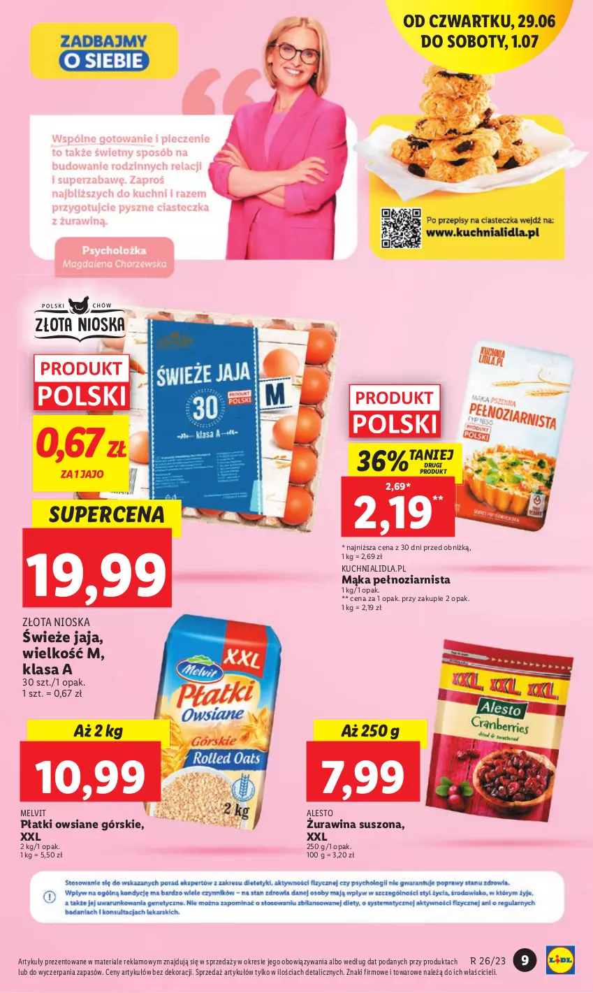 Gazetka promocyjna Lidl - GAZETKA - ważna 29.06 do 01.07.2023 - strona 13 - produkty: Jaja, Kuchnia, Mąka, Melvit, Płatki owsiane