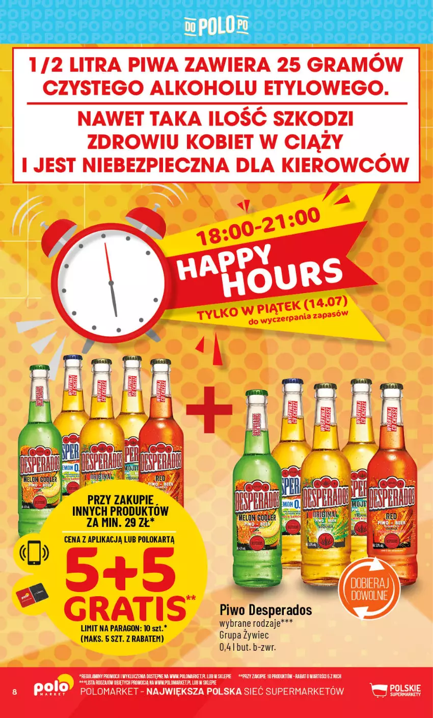 Gazetka promocyjna PoloMarket - Gazetka pomocyjna - ważna 12.07 do 18.07.2023 - strona 8 - produkty: Desperados, Piwo