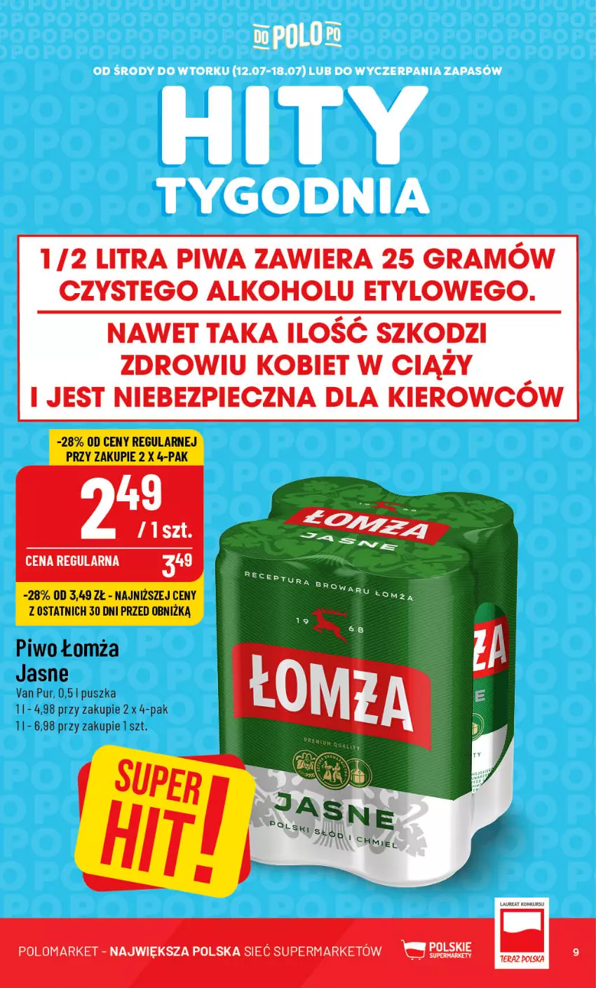 Gazetka promocyjna PoloMarket - Gazetka pomocyjna - ważna 12.07 do 18.07.2023 - strona 9 - produkty: Gra, Piec, Piwa, Piwo, Pur