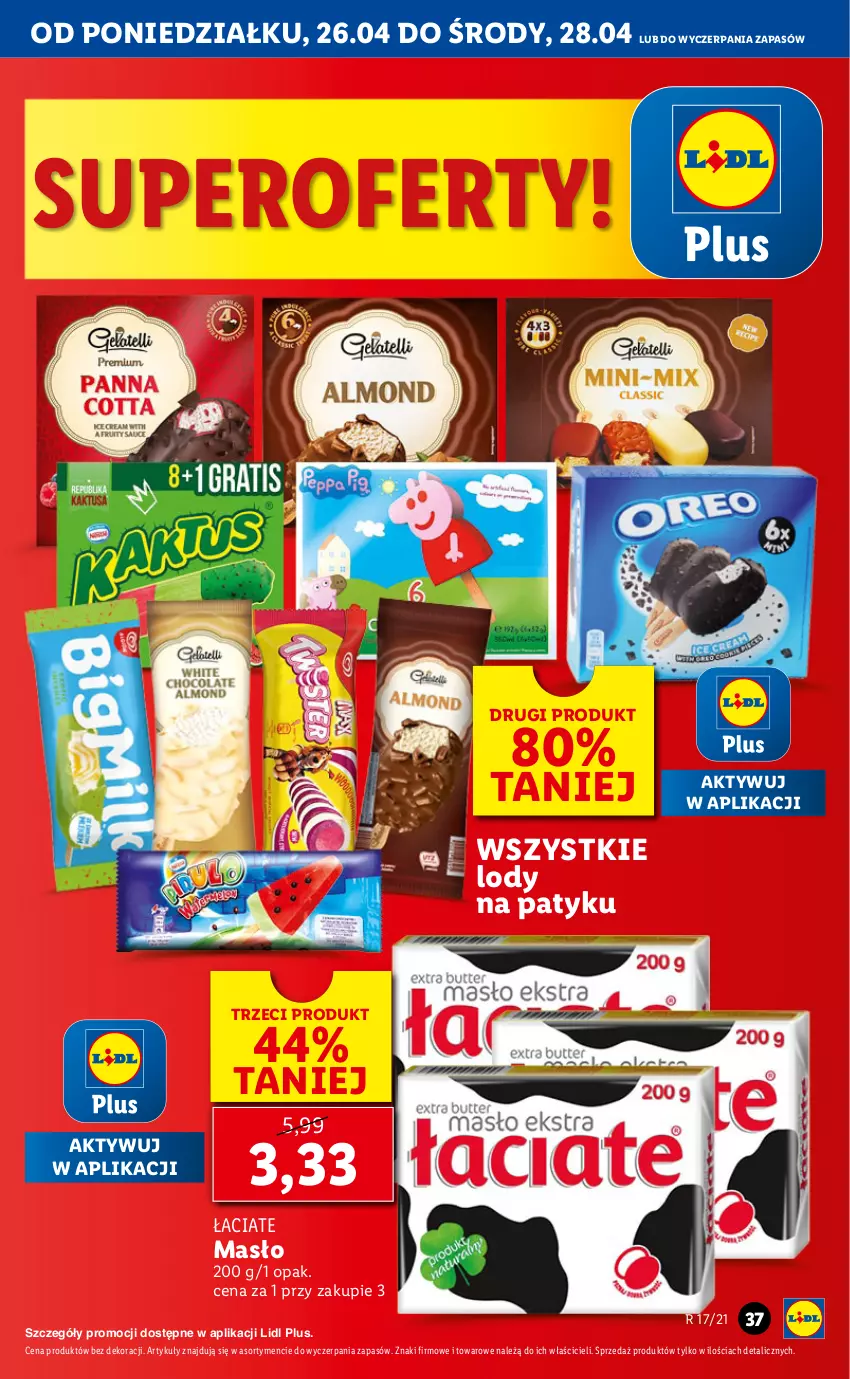 Gazetka promocyjna Lidl - GAZETKA - ważna 26.04 do 28.04.2021 - strona 37 - produkty: Lody, Masło