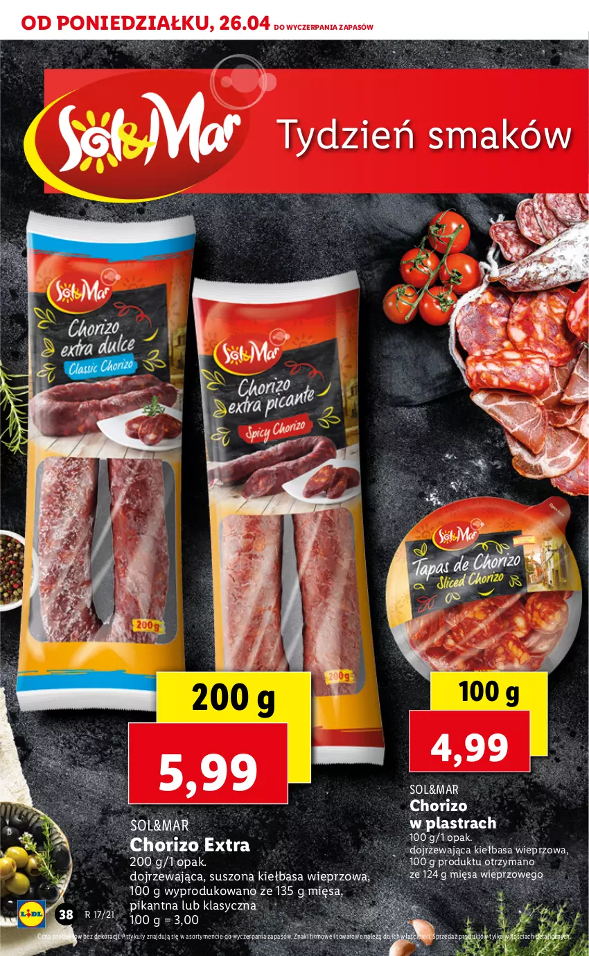 Gazetka promocyjna Lidl - GAZETKA - ważna 26.04 do 28.04.2021 - strona 38 - produkty: Kiełbasa