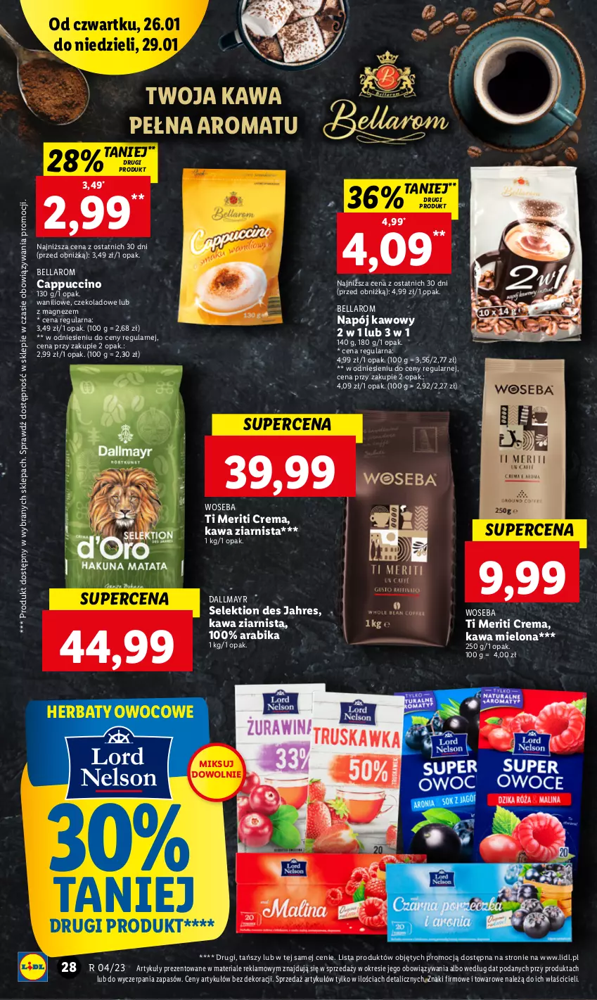 Gazetka promocyjna Lidl - GAZETKA - ważna 26.01 do 29.01.2023 - strona 30 - produkty: Bell, Bella, Cappuccino, Dallmayr, Kawa, Kawa mielona, Kawa ziarnista, Magnez, Napój, Woseba