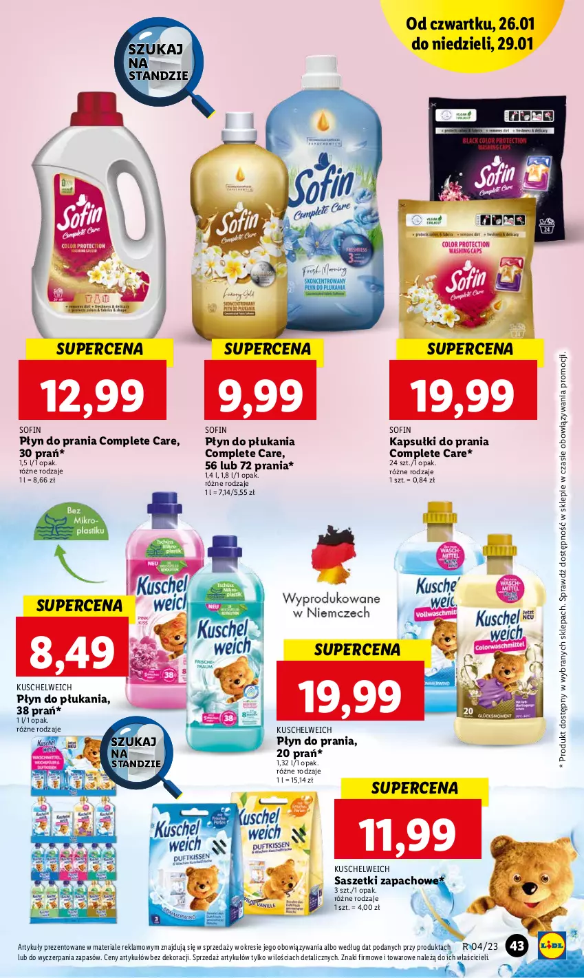 Gazetka promocyjna Lidl - GAZETKA - ważna 26.01 do 29.01.2023 - strona 49 - produkty: Kapsułki do prania, Płyn do płukania, Płyn do prania