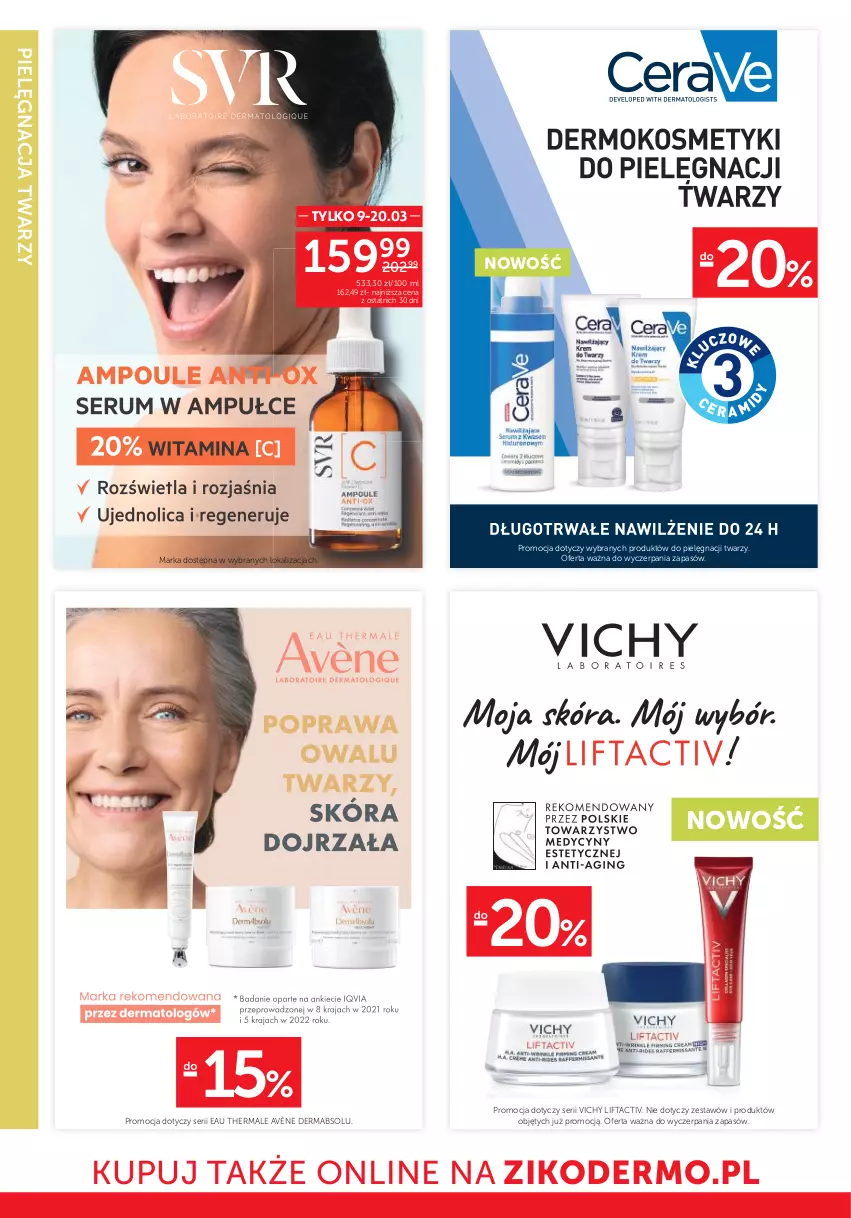 Gazetka promocyjna Ziko - Gazetka Ziko Dermo - ważna 05.03 do 20.03.2024 - strona 14 - produkty: Avène, Ser, Vichy