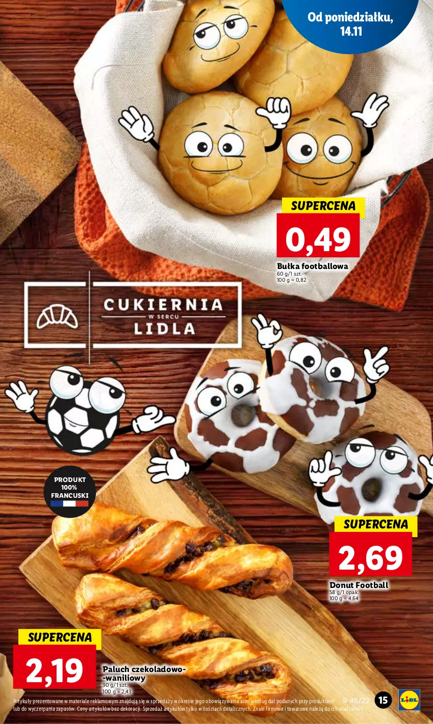 Gazetka promocyjna Lidl - GAZETKA - ważna 14.11 do 16.11.2022 - strona 25 - produkty: Bułka, Donut