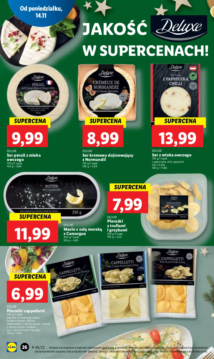 Gazetka promocyjna Lidl - GAZETKA - ważna 14.11 do 16.11.2022 - strona 36 - produkty: Bazyl, Gouda, Makaron, Masło, Pellet, Ricotta, Ser