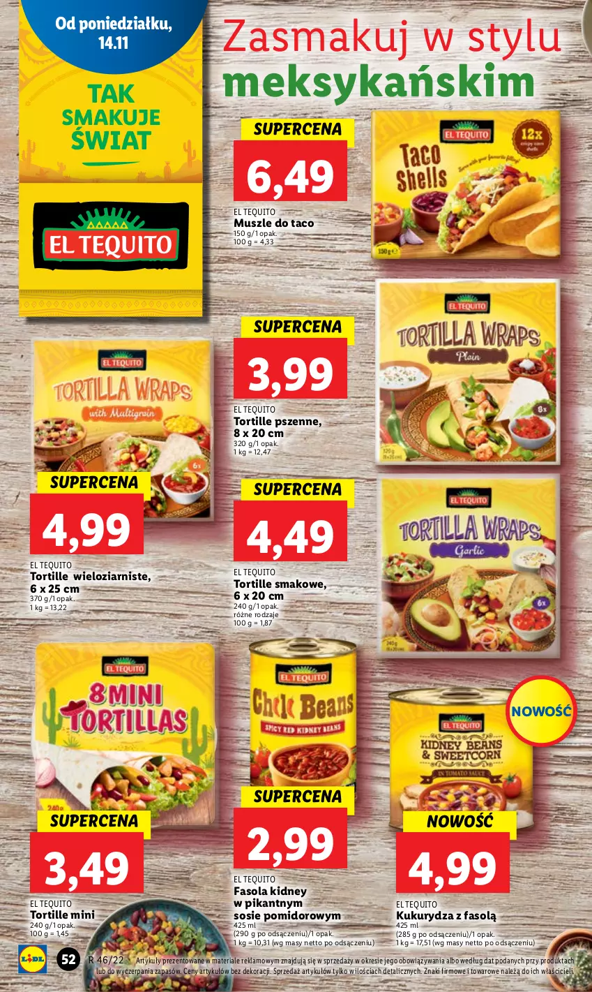 Gazetka promocyjna Lidl - GAZETKA - ważna 14.11 do 16.11.2022 - strona 62 - produkty: Fa, Fasola, Kukurydza, Mus, Sos