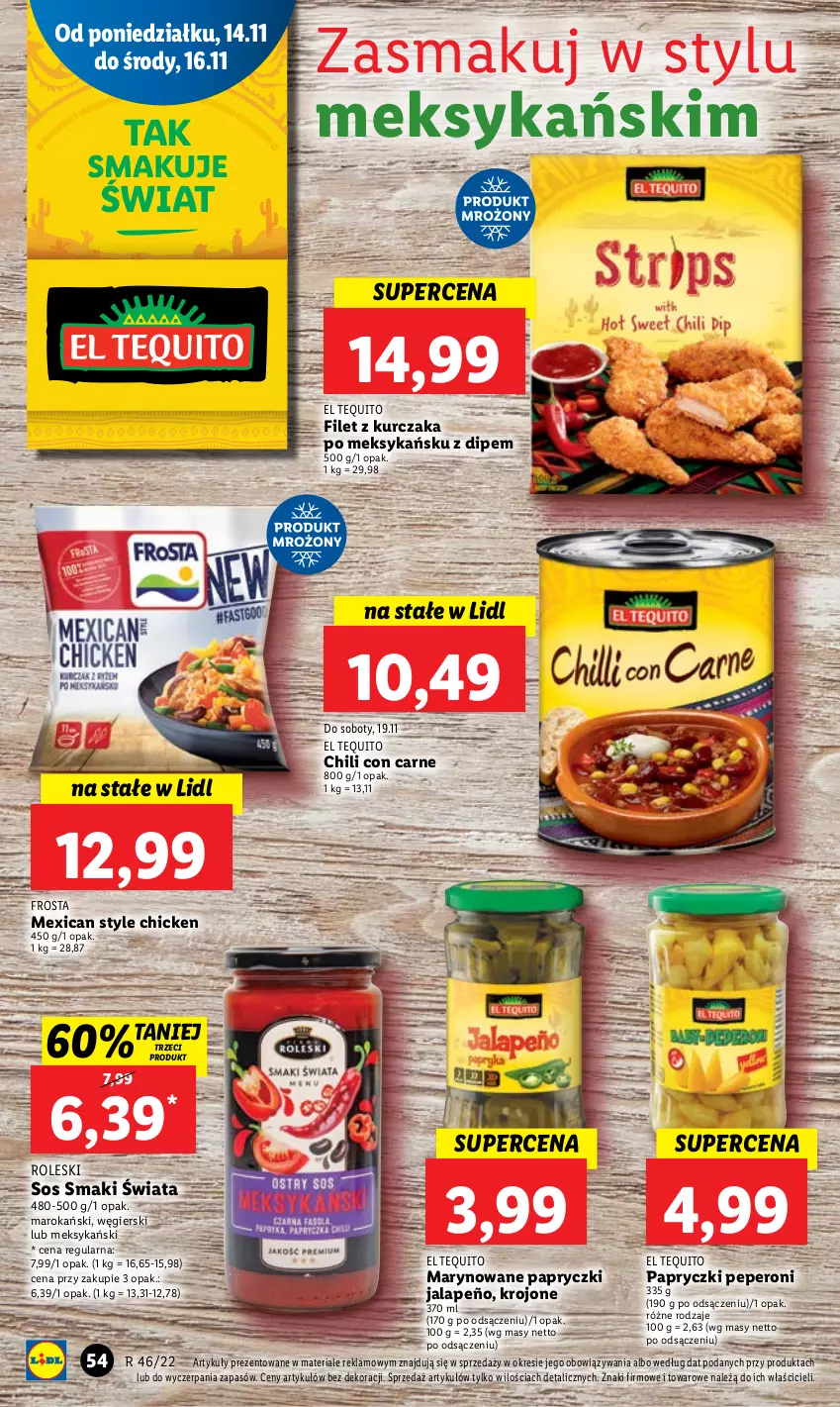 Gazetka promocyjna Lidl - GAZETKA - ważna 14.11 do 16.11.2022 - strona 64 - produkty: Frosta, Kurczak, Sos