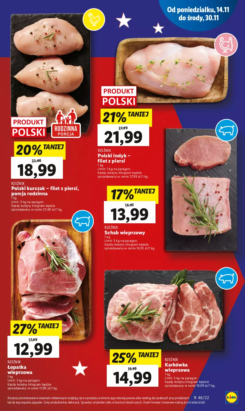 Gazetka promocyjna Lidl - GAZETKA - ważna 14.11 do 16.11.2022 - strona 7 - produkty: Gra, Karkówka wieprzowa, Kurczak, Olej, Por, Schab wieprzowy