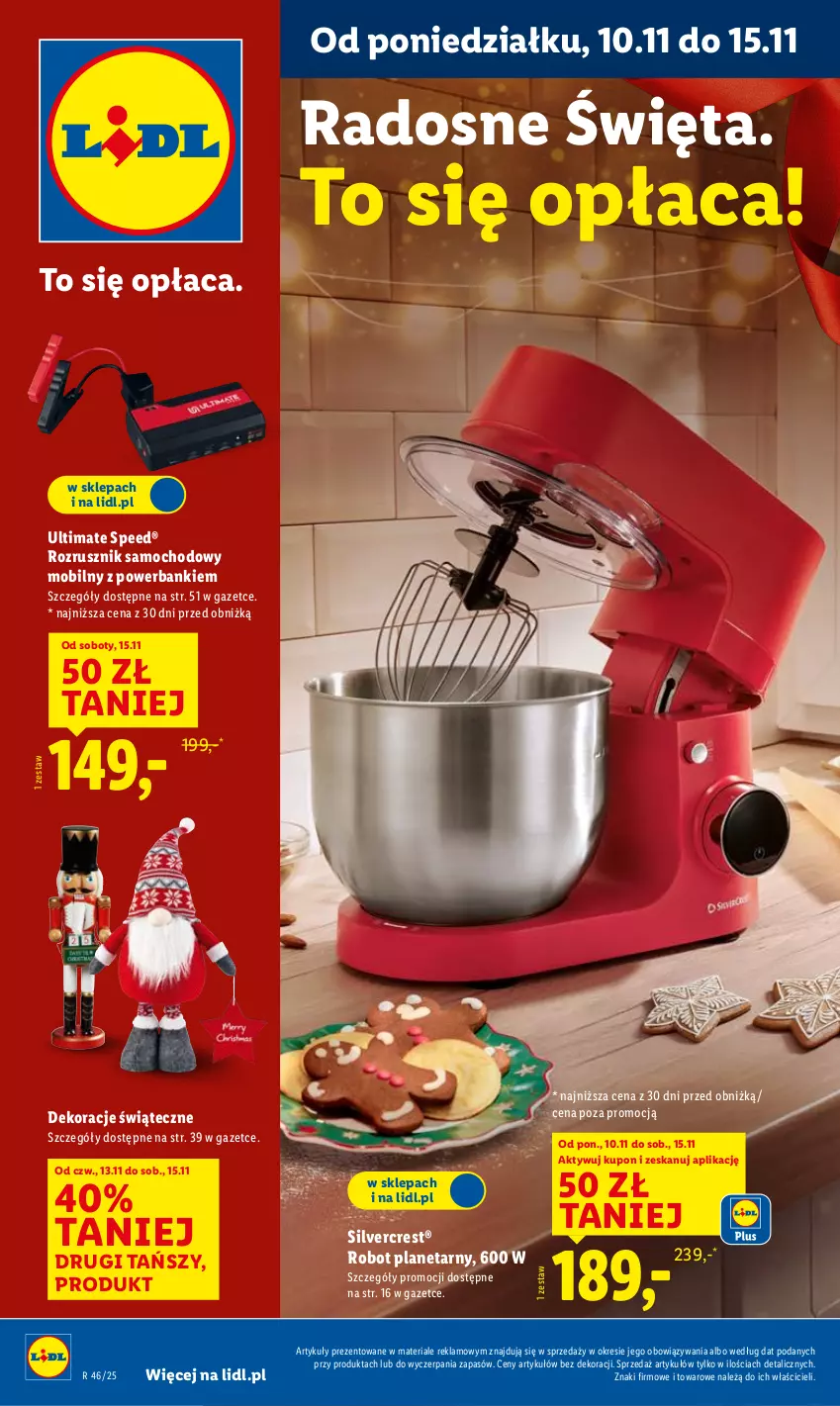 Gazetka promocyjna Lidl - GAZETKA - ważna 10.11 do 15.11.2025 - strona 1 - produkty: Mobil, Powerbank, Robot, Robot planetarny, Silvercrest