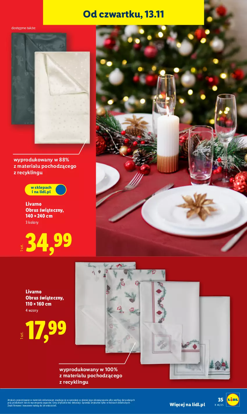 Gazetka promocyjna Lidl - GAZETKA - ważna 10.11 do 15.11.2025 - strona 39 - produkty: Ivar, Obrus