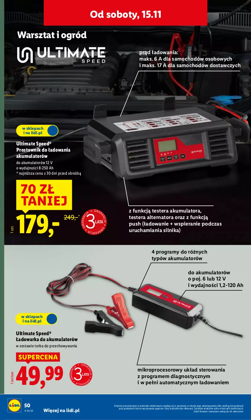 Gazetka promocyjna Lidl - GAZETKA - ważna 10.11 do 15.11.2025 - strona 54 - produkty: Akumulator, Gra, Ogród, Procesor, Prostownik, Tera, Torba, Warka