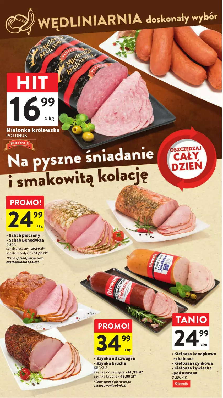 Gazetka promocyjna Intermarche - Gazetka Intermarche - ważna 02.11 do 08.11.2023 - strona 12 - produkty: Duda, Gra, Kiełbasa, Kiełbasa szynkowa, Krakus, Olewnik, Piec, Schab Benedykta, Schab pieczony, Szynka