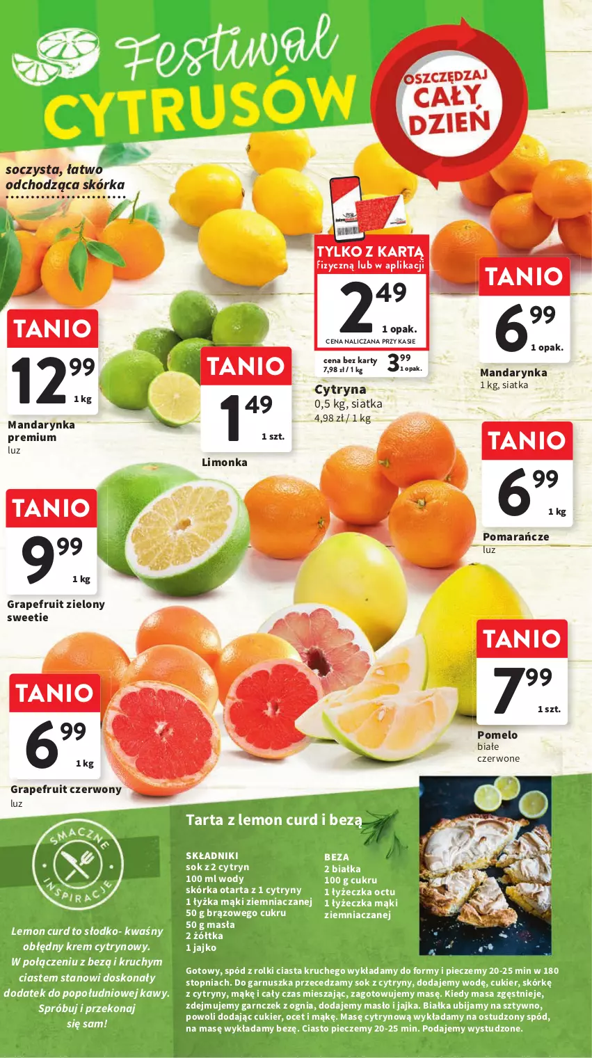 Gazetka promocyjna Intermarche - Gazetka Intermarche - ważna 02.11 do 08.11.2023 - strona 17 - produkty: Cukier, Cytryny, Gra, Limonka, Masło, Ocet, Piec, Pomarańcze, Pomelo, Rolki, Siatka, Sok, Tarta, Top