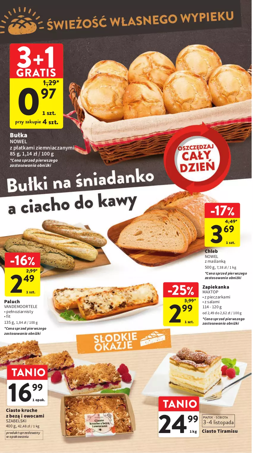 Gazetka promocyjna Intermarche - Gazetka Intermarche - ważna 02.11 do 08.11.2023 - strona 20 - produkty: Bułka, Chleb, Gra, Piec, Pieczarka, Salami, Top, Zapiekanka