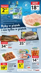 Gazetka promocyjna Intermarche - Gazetka Intermarche - Gazetka - ważna od 08.11 do 08.11.2023 - strona 21 - produkty: Sałatka, Top, Sos, Mus, Gra, Ryba, Rybka na raz, SEKO, Ananas, Tusz, Sałat, Koreczki śledziowe, Mintaj, Dorsz, Graal, Olej, Surimi, Lisner