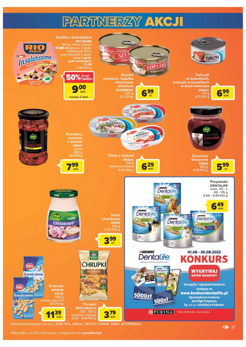 Gazetka promocyjna Carrefour - Gazetka Carrefour - ważna 05.07 do 30.07.2022 - strona 17 - produkty: Gra, Przysmaki, Pur, Purina