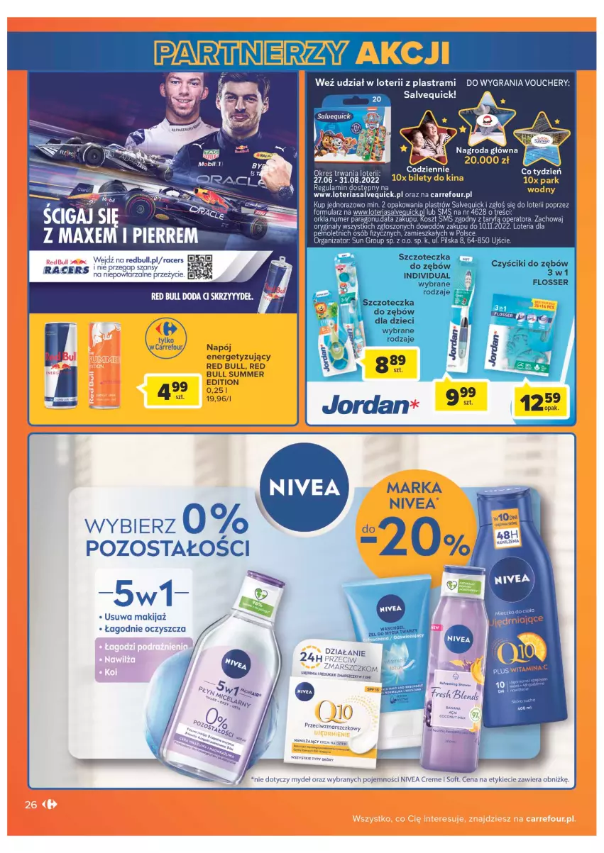 Gazetka promocyjna Carrefour - Gazetka Carrefour - ważna 05.07 do 30.07.2022 - strona 26 - produkty: Acer, Fa, Gin, Gra, Kosz, Makijaż, Mars, Napój, Nivea, Red Bull