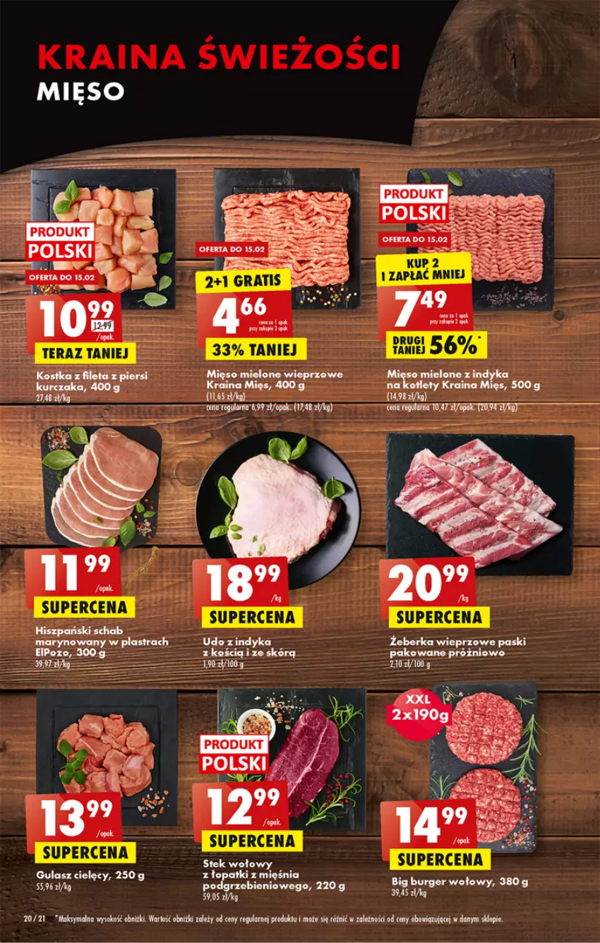 Gazetka promocyjna Biedronka - ważna 13.02 do 18.02.2023 - strona 20 - produkty: Burger, Kotlet, Kurczak, Mięso, Mięso mielone, Sok