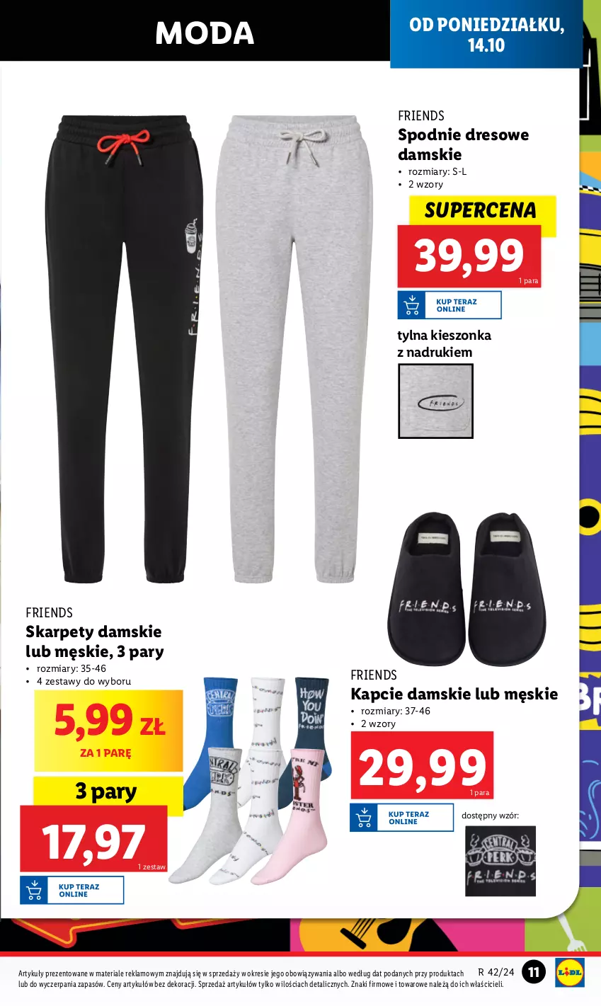 Gazetka promocyjna Lidl - GAZETKA - ważna 14.10 do 19.10.2024 - strona 13 - produkty: Dres, Kapcie, Karp, Moda, Spodnie, Spodnie dresowe