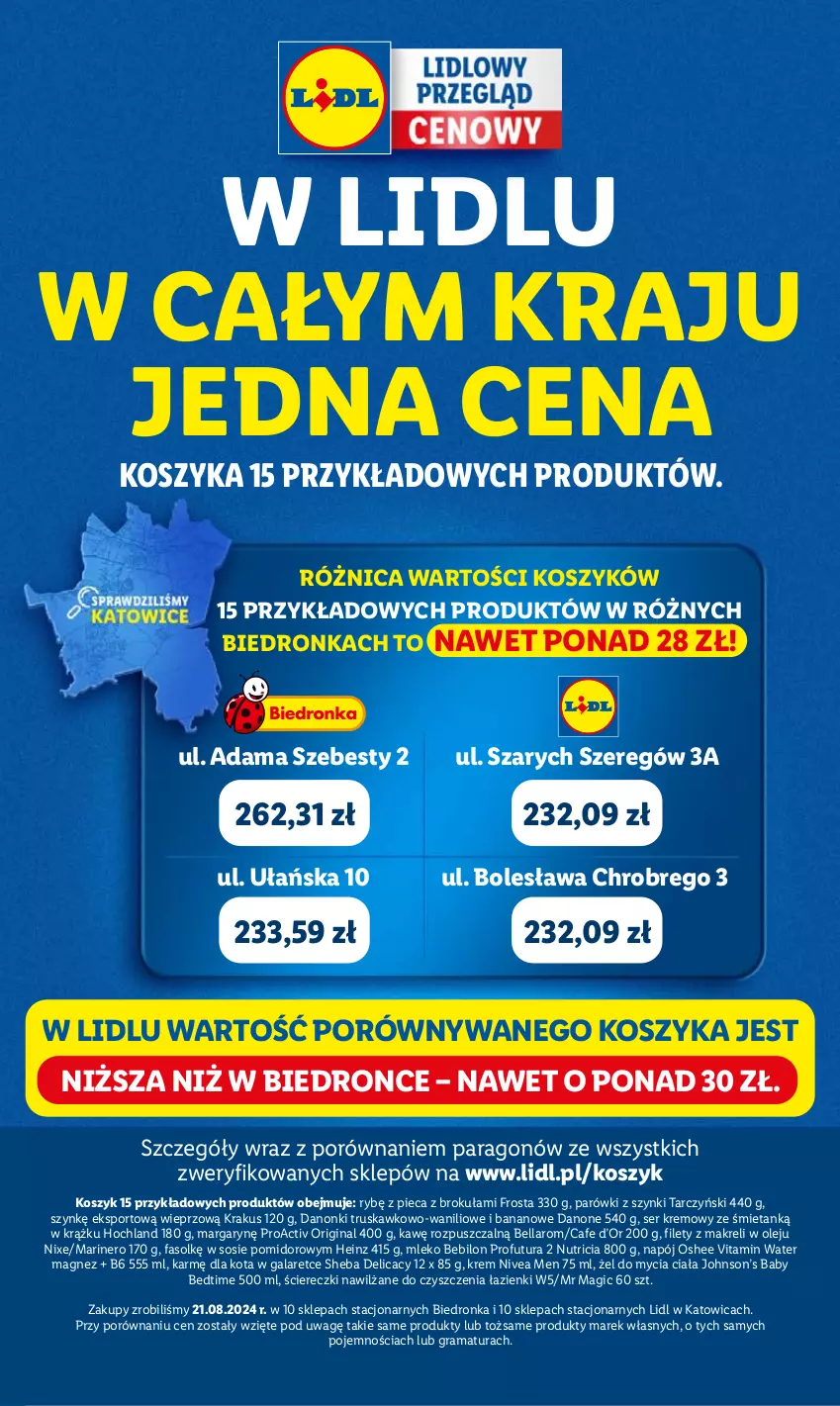 Gazetka promocyjna Lidl - GAZETKA - ważna 14.10 do 19.10.2024 - strona 4 - produkty: BEBILON, Bell, Bella, Danone, Danonki, Dron, Fa, Frosta, Gala, Gin, Gra, Heinz, Hochland, Kosz, Krakus, Magnez, Mleko, Mleko Bebilon, Napój, Nivea, Nivea Men, Olej, Oshee, Parówki, Parówki z szynki, Piec, Por, Rama, Ser, Sheba, Sos, Sport, Tarczyński