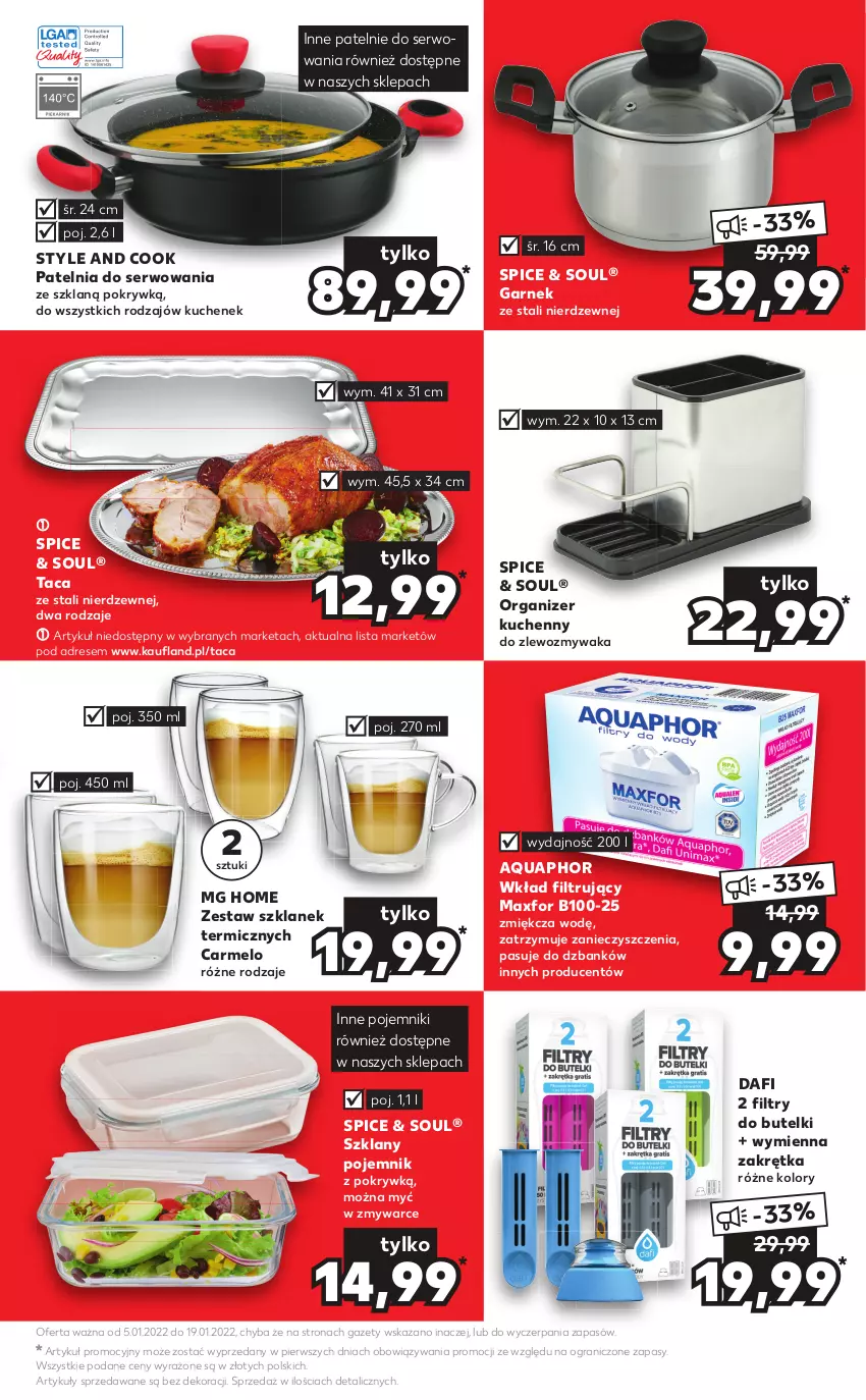 Gazetka promocyjna Kaufland - Oferta specjalna - ważna 05.01 do 19.01.2022 - strona 3 - produkty: Aquaphor, Dres, Garnek, Gra, Organizer, Patelnia, Pojemnik, Ser, Taca, Wkład filtrujący, Zlew, Zlewozmywak