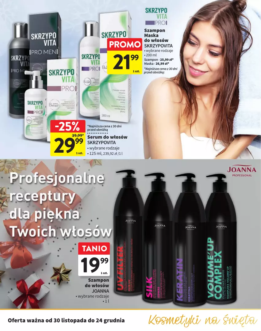 Gazetka promocyjna Intermarche - Gazetka Intermarche - ważna 30.11 do 24.12.2023 - strona 24 - produkty: Joanna, Maska, Rum, Ser, Serum, Serum do włosów, Szampon, Top