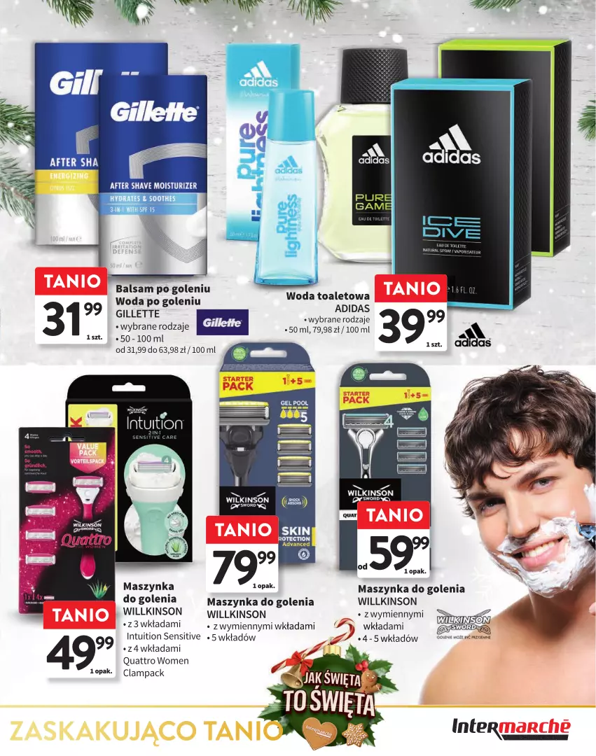 Gazetka promocyjna Intermarche - Gazetka Intermarche - ważna 30.11 do 24.12.2023 - strona 25 - produkty: Adidas, Gillette, Lampa, Maszynka, Maszynka do golenia, Szynka, Woda, Woda po goleniu, Woda toaletowa