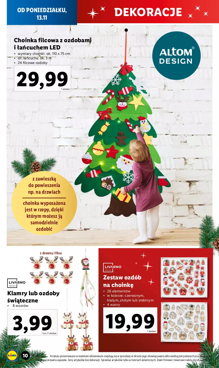 Gazetka promocyjna Lidl - GAZETKA - ważna 13.11 do 18.11.2023 - strona 12 - produkty: Choinka, Drzwi, Inka, Ozdoba, Ozdoby świąteczne