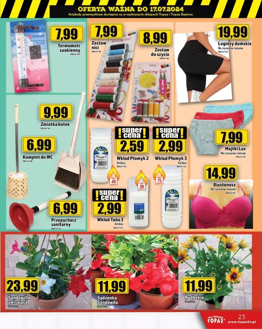 Gazetka promocyjna Topaz - Gazetka - ważna 11.07 do 17.07.2024 - strona 23 - produkty: Biustonosz, Gin, K2, Kotek, Majtki, Termometr, Top