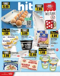 Gazetka promocyjna Topaz - Gazetka - Gazetka - ważna od 17.07 do 17.07.2024 - strona 12 - produkty: Mozzarella, Jogurt naturalny, Ser, Danone, Zott, Jaja, Jogurt, Mlekovita, Serek, Vita C, Solan, Hochland, Danio, Kubek, Masło, Mleko