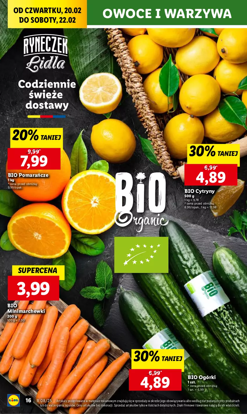 Gazetka promocyjna Lidl - GAZETKA - ważna 20.02 do 22.02.2025 - strona 18 - produkty: Cytryny, Owoce, Pomarańcze, Warzywa