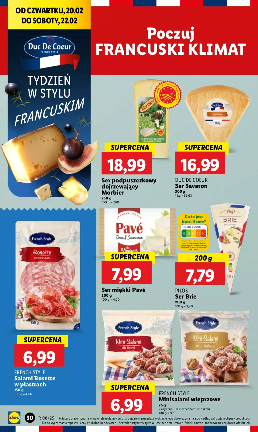 Gazetka promocyjna Lidl - GAZETKA - ważna 20.02 do 22.02.2025 - strona 34 - produkty: Brie, Pilos, Salami, Ser