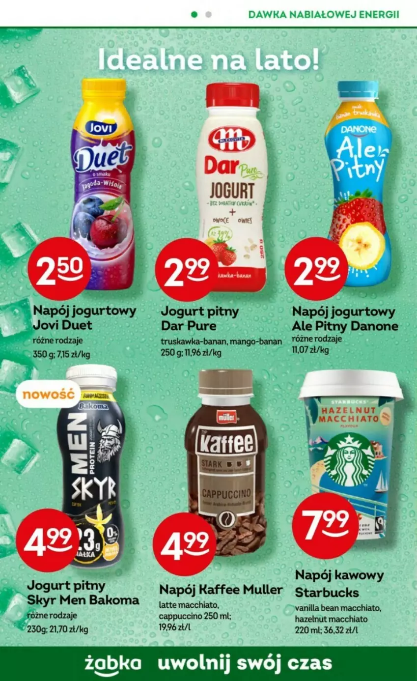 Gazetka promocyjna Żabka - ważna 02.08 do 15.08.2023 - strona 37 - produkty: Bakoma, Cappuccino, Chia, Danone, Jogurt, Jogurt pitny, Napój, Napój jogurtowy, Pur