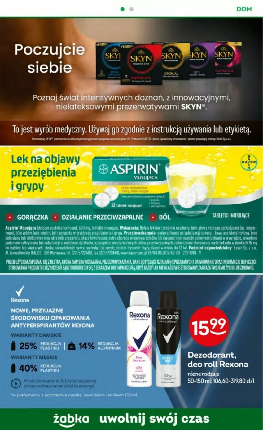 Gazetka promocyjna Żabka - ważna 02.08 do 15.08.2023 - strona 53 - produkty: Dezodorant, Gry, Mus, Prezerwatyw, Rexona, Ser, Skyn, Tablet, Tabletki musujące