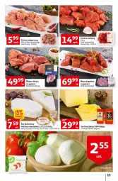 Gazetka promocyjna Auchan - Szkoła oszczędzania Temat PrzeSmaczne oferty Hipermarkety - Gazetka - ważna od 10.08 do 10.08.2022 - strona 13 - produkty: Mięso jagnięce, Gulasz wołowy, Ser, Kasztelan, Brie, Ser Kasztelan, Camembert, Ser pleśniowy, Mięso