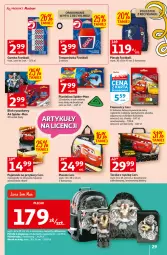 Gazetka promocyjna Auchan - Szkoła oszczędzania Temat PrzeSmaczne oferty Hipermarkety - Gazetka - ważna od 10.08 do 10.08.2022 - strona 29 - produkty: Por, Buty, Flamastry, Cars, Piórnik, Pojemnik na przybory, Pojemnik, Plecak, Plastelina, Sharp