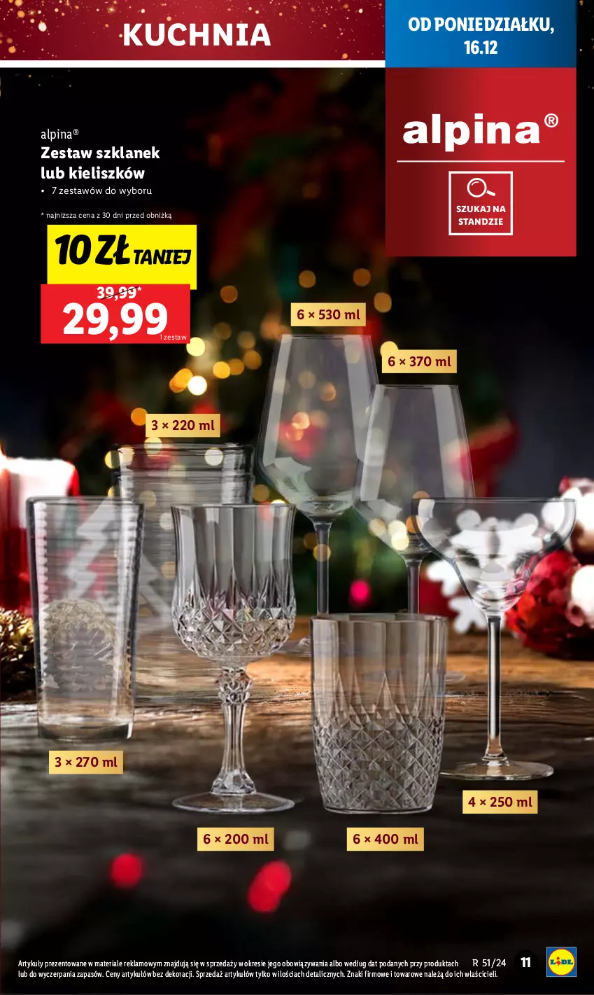 Gazetka promocyjna Lidl - GAZETKA - ważna 16.12 do 22.12.2024 - strona 11 - produkty: Alpina, Kuchnia