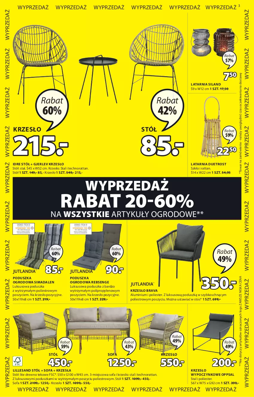 Gazetka promocyjna Jysk - Oferta tygodnia - ważna 27.07 do 09.08.2022 - strona 4 - produkty: Fa, Krzesło, Latarnia, Poduszka, Silan, Sofa, Stół