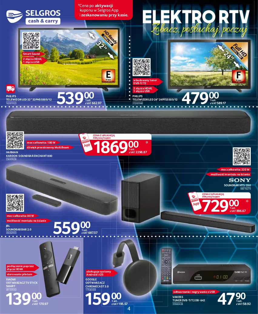 Gazetka promocyjna Selgros - Katalog Elektro - ważna 11.03 do 24.03.2021 - strona 4 - produkty: Gry, JBL, LG, Philips, Soundbar, Telewizor