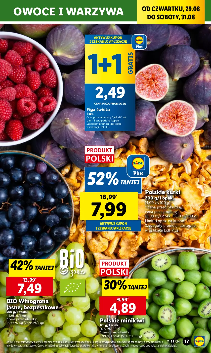 Gazetka promocyjna Lidl - GAZETKA - ważna 29.08 do 31.08.2024 - strona 19 - produkty: Gra, Kiwi, Minikiwi, Owoce, Warzywa, Wino, Winogrona